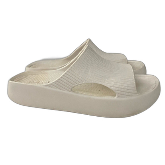 Calia White Slide Sandals Comfort Foam Athleisure 6 Women's Normcore Gym - Picture 1 of 13